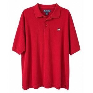 Big Dogs Mens Red Textured Cotton Polo Shirt Short Sleeve Size 2X Relaxed Fit